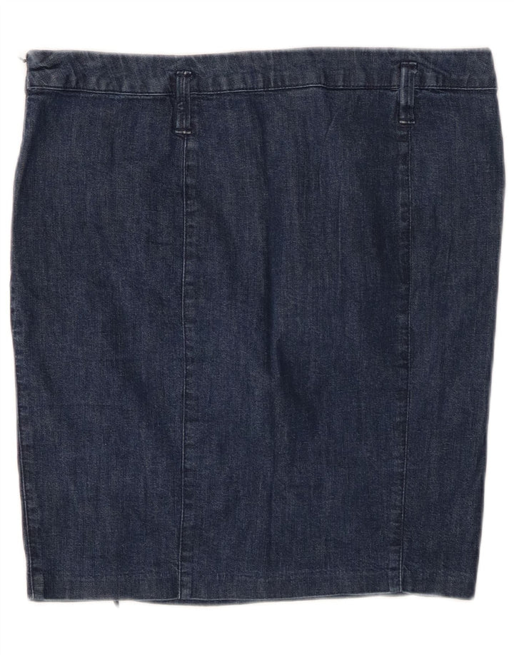 BENETTON Женская джинсовая юбка IT 44 Medium W30 Темно-синий хлопок