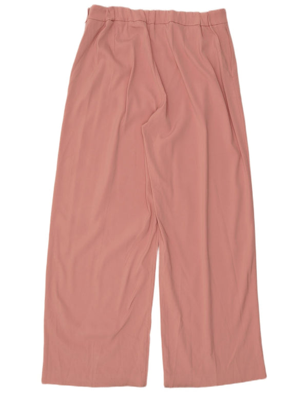 Женские широкие брюки с завышенной талией Marks & Spencer UK 20 2XL W36 L33 розовые