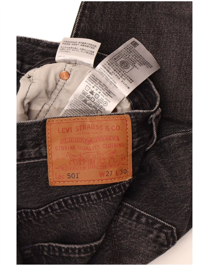 Мужские прямые джинсы Levi's 501 W27 L30 серые, хлопок