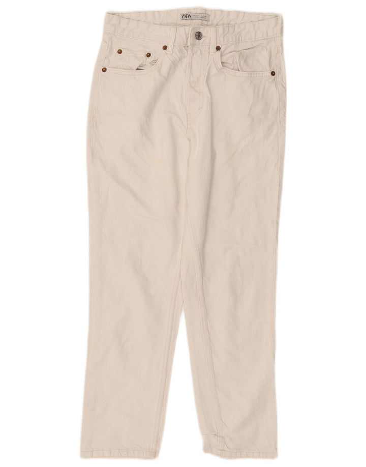 Мужские прямые джинсы Zara EU 38, маленькие W30 L26, белый хлопок