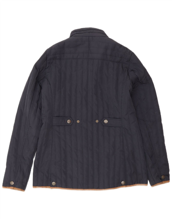 Crew Clothing Женская стеганая куртка UK 10, маленький темно-синий полиэстер