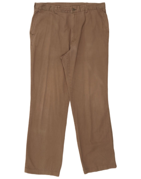 Мужские прямые брюки чинос Marks & Spencer Blue Harbour W38 L33 коричневые