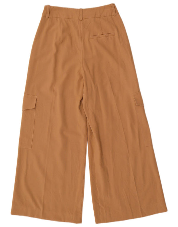 MARKS & SPENCER Womens High Waist Cargo Trousers UK 6 XS W24 L27 Beige