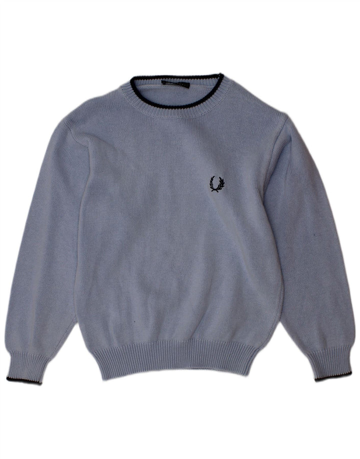 Джемпер с круглым вырезом для мальчиков Fred Perry, синий хлопковый свитер 5–6 лет