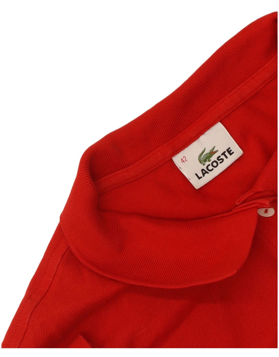 Женская рубашка поло Lacoste, размер 42, большая красная