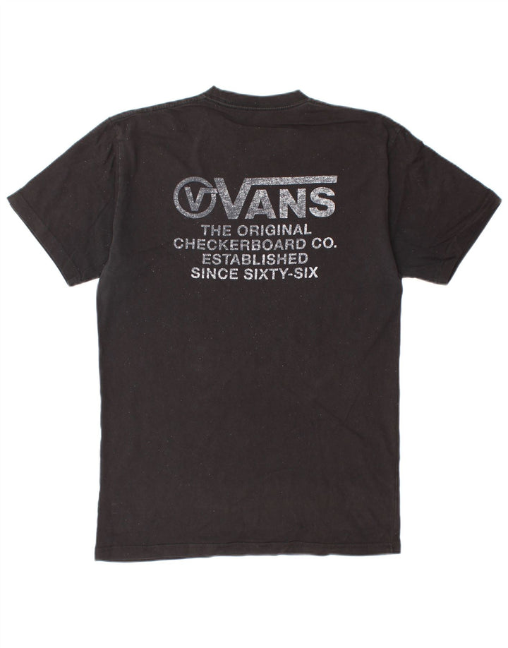 Мужская футболка классического кроя с рисунком Vans, средний черный
