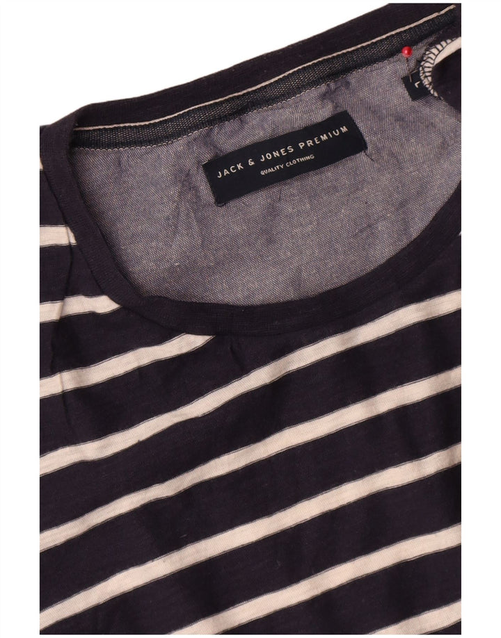Мужская футболка Jack & Jones, большая темно-синяя полоска