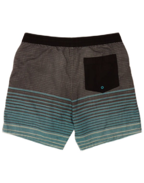 Мужские шорты для плавания Quiksilver, маленькие W29 L7, полиэстер в серую полоску