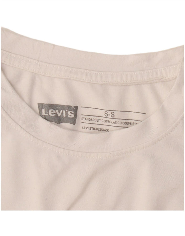Женская футболка LEVI'S Coupe Standard с рисунком Top UK 10, маленькая белая