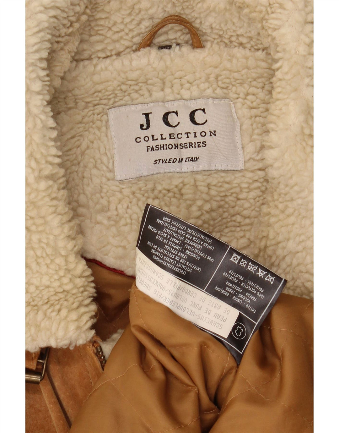 JCC Mens Suede Bomber Jacket UK 40 Large Brown Polyester Vintage JCC and Second-Hand JCC from Messina Hembry 