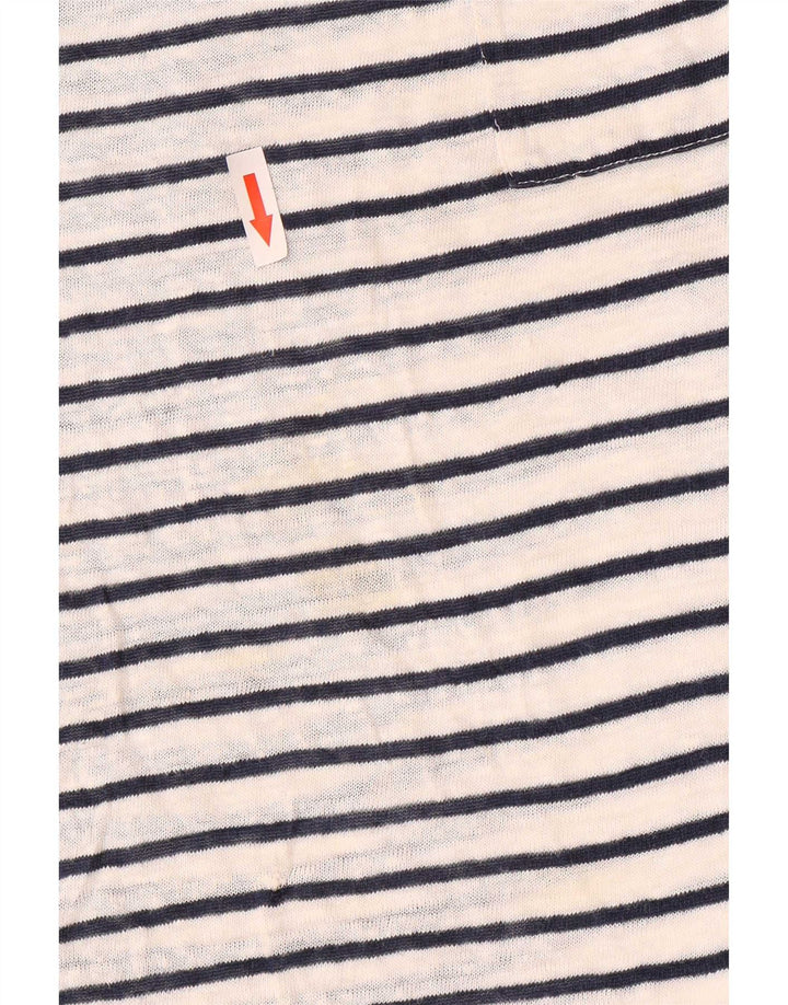 Женская футболка Massimo Dutti Top UK 14 Medium Белая Полосатая