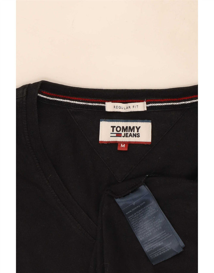 Мужская футболка Tommy Hilfiger стандартного кроя, средний черный хлопковый топ