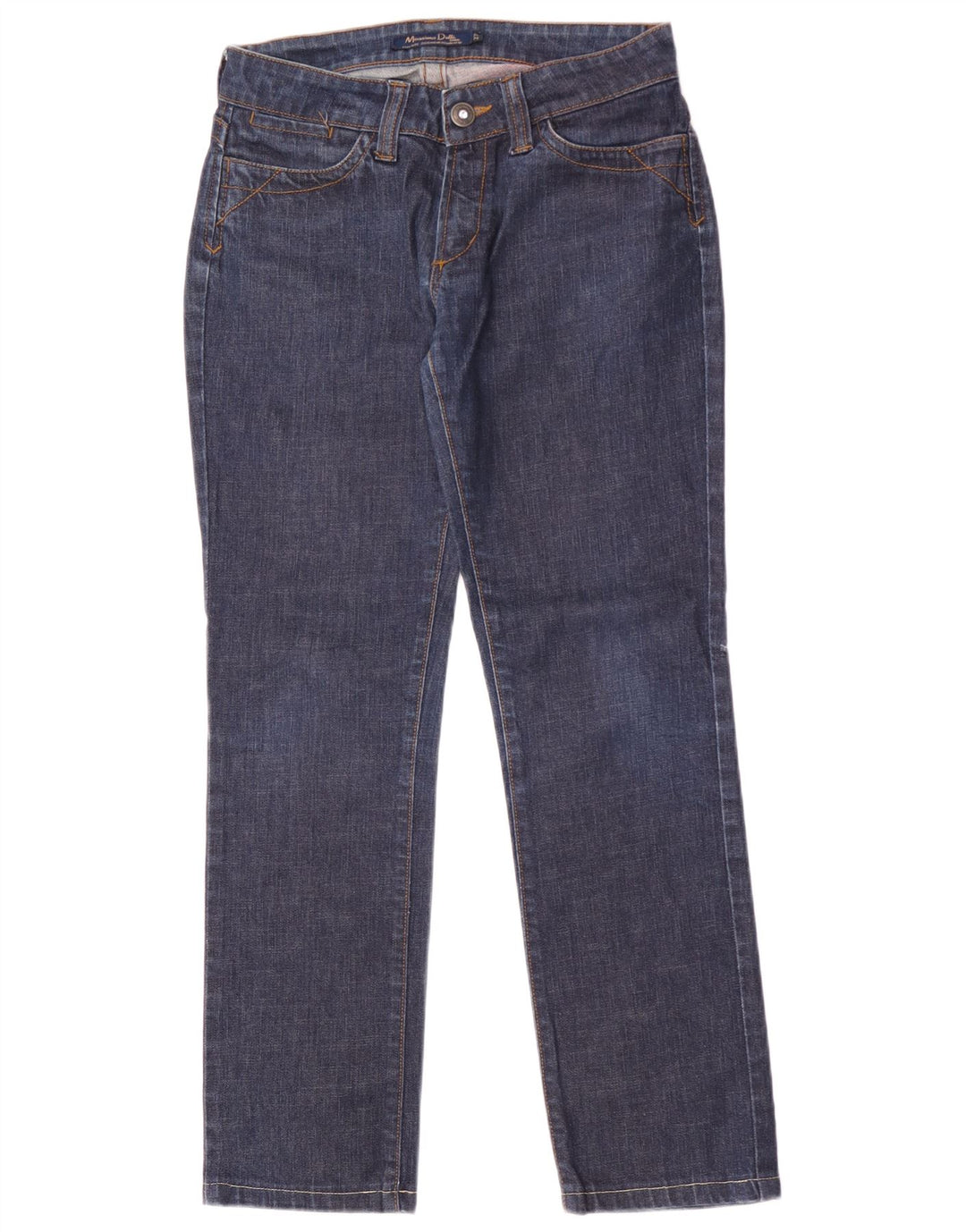 Женские прямые джинсы Massimo Dutti W27 L29 темно-синие, хлопок