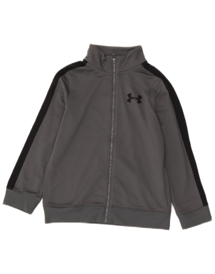 Спортивный костюм Under Armour для мальчиков, верхняя куртка, 7–8 лет, маленький серый цвет с цветными блоками