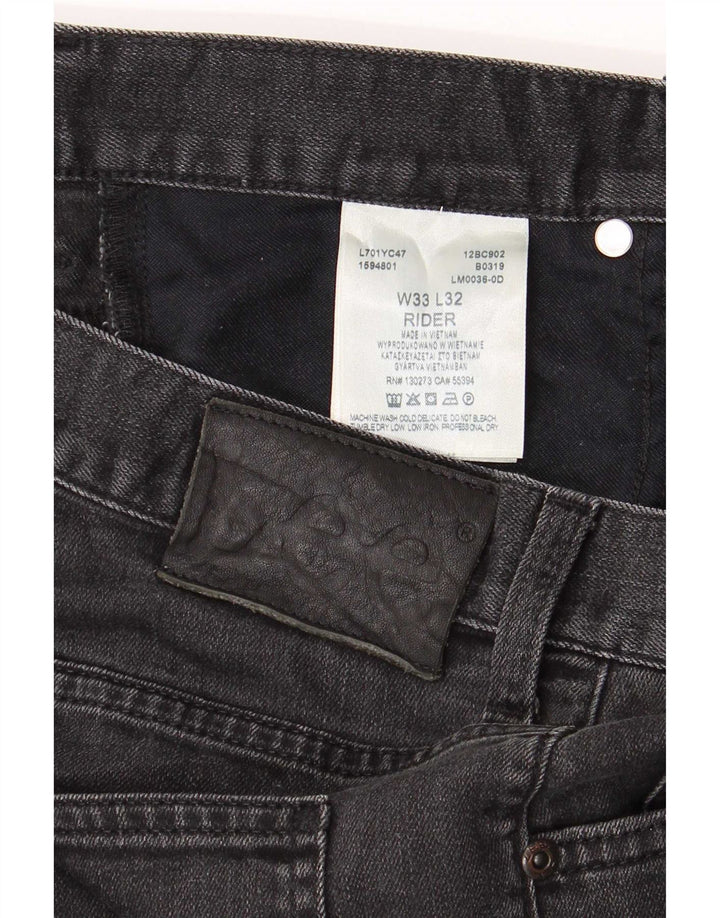 Мужские прямые джинсы Lee Rider W33 L29, серый хлопок