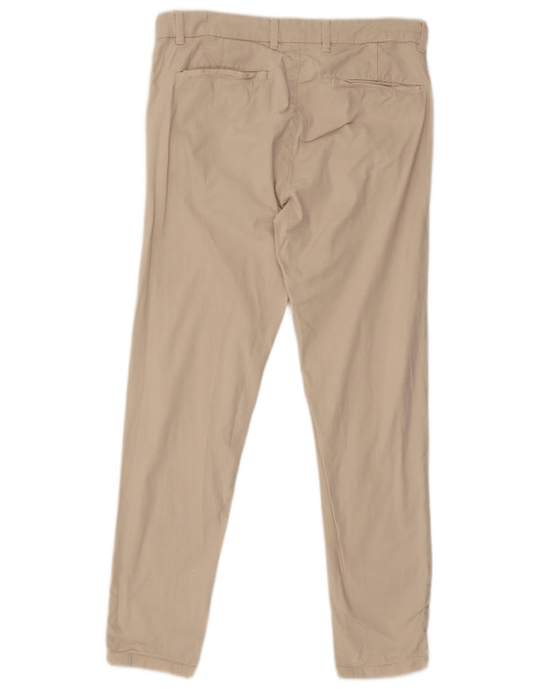 Zara Mens Slim Chino Trousers EU 44 Large W34 L29 Beige