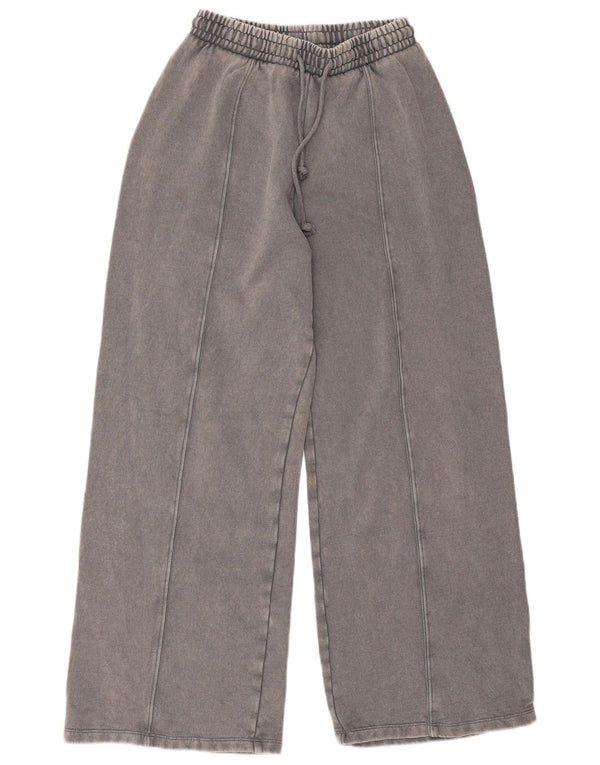 Женские широкие спортивные брюки Zara UK 12, средний серый цвет