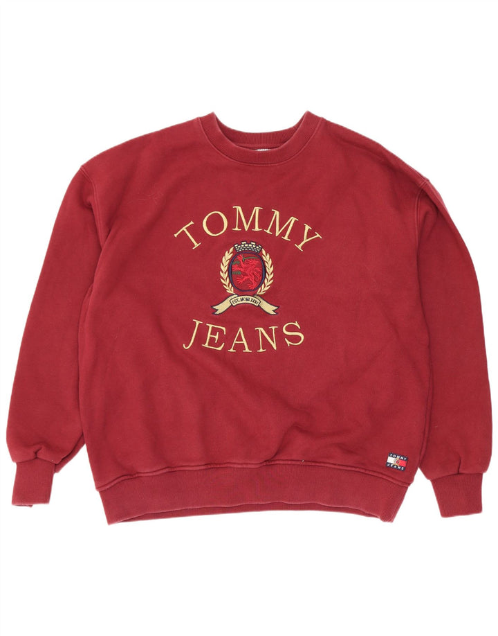 Tommy Hilfiger Мужской свитшот с рисунком XL Темно-бордовый хлопок