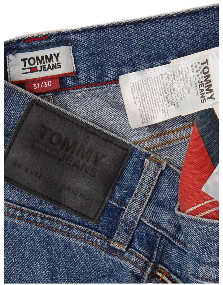 TOMMY HILFIGER Мужские укороченные джинсы свободного покроя W31 L25, синие, хлопок