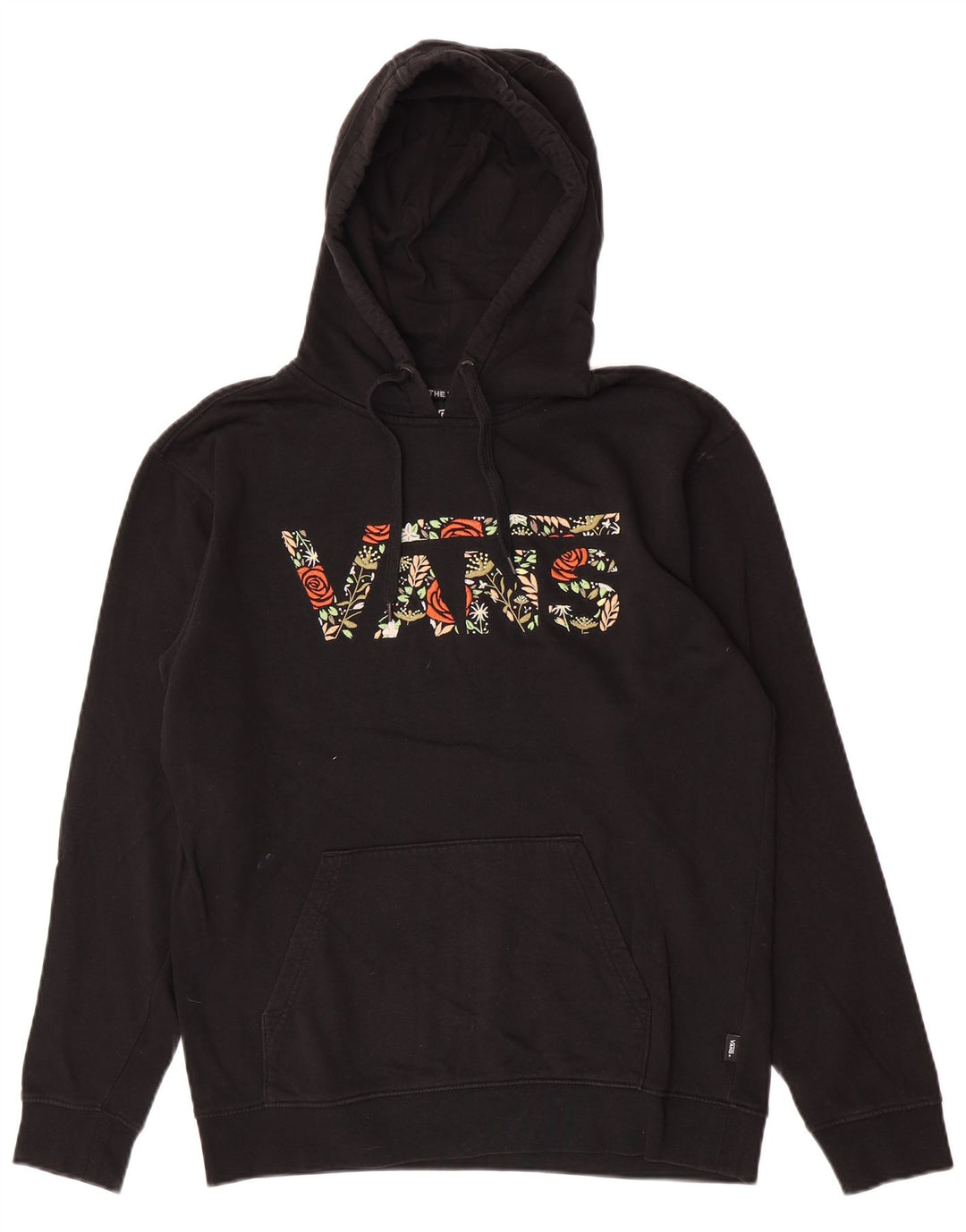 Мужской джемпер с капюшоном Vans, черный, хлопковый, среднего размера