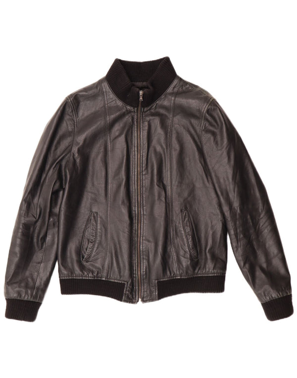 Женская кожаная куртка Talenti UK 14, большая черная