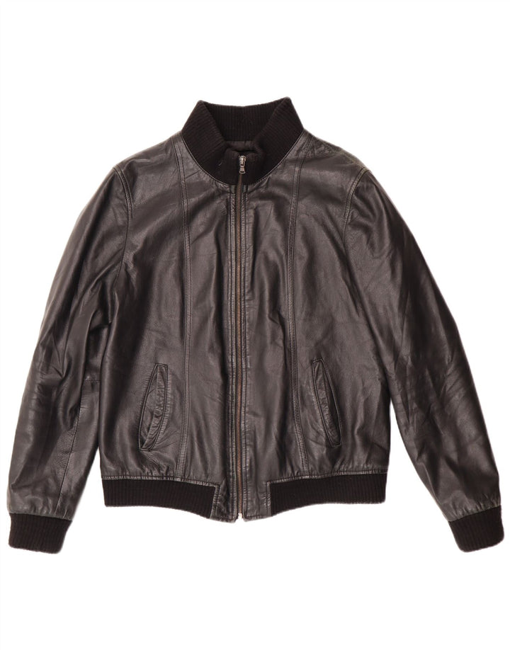 Женская кожаная куртка Talenti UK 14, большая черная