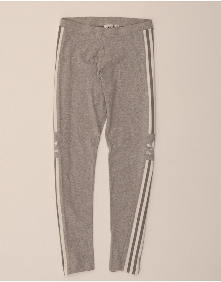 ADIDAS Womens Leggings UK 10 Small  Grey Cotton Vintage Adidas and Second-Hand Adidas from Messina Hembry 