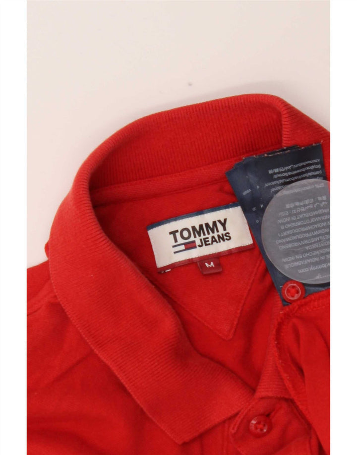 Мужская рубашка-поло Tommy Hilfiger из хлопка среднего красного цвета