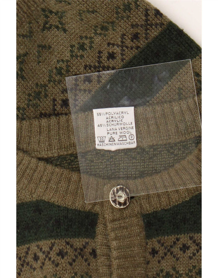 Мужской кардиган St. Peter Trachten, средний хаки, акрил Fair Isle
