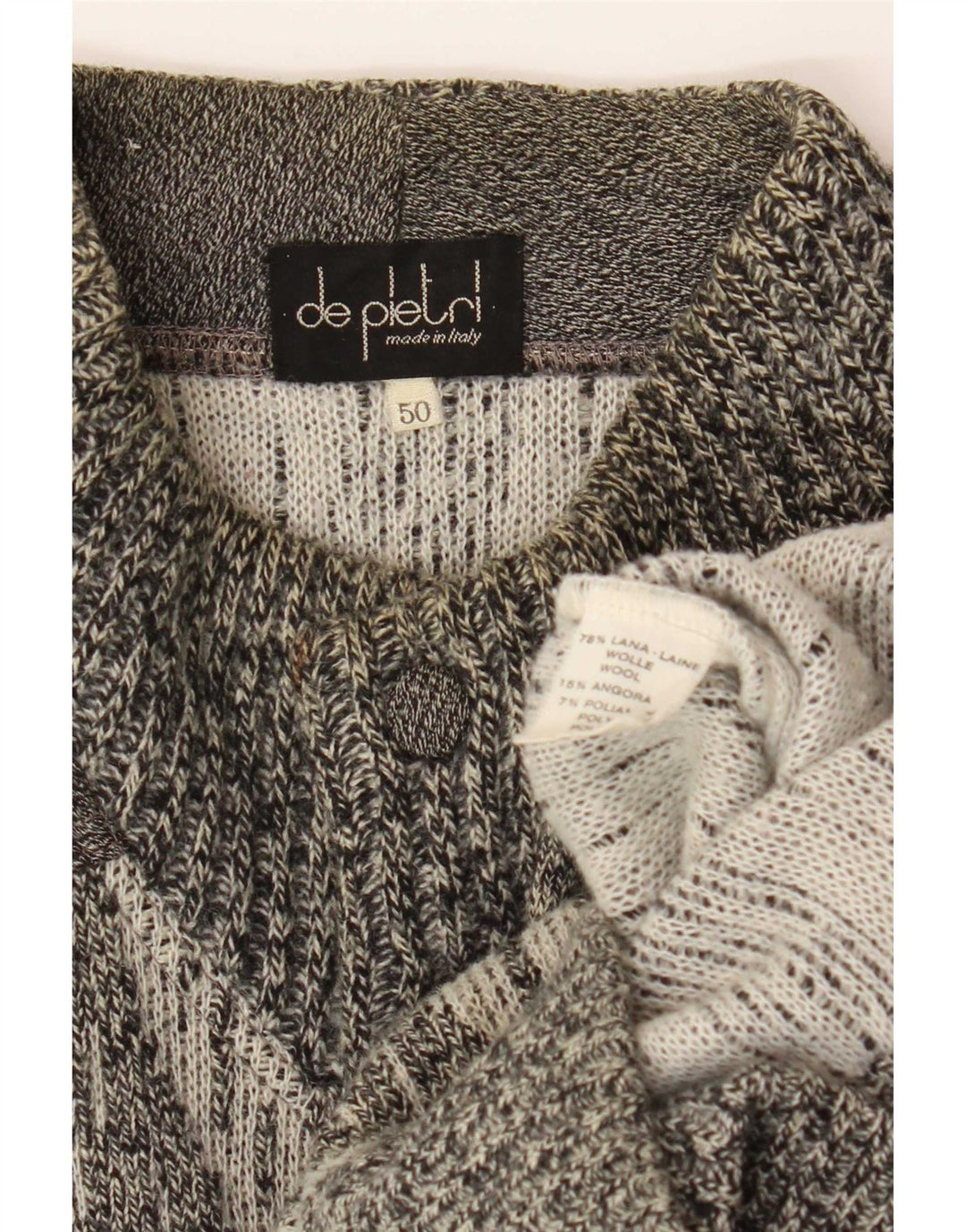 Мужской кардиган De Pletrl IT 50 Medium Grey Chevron Wool