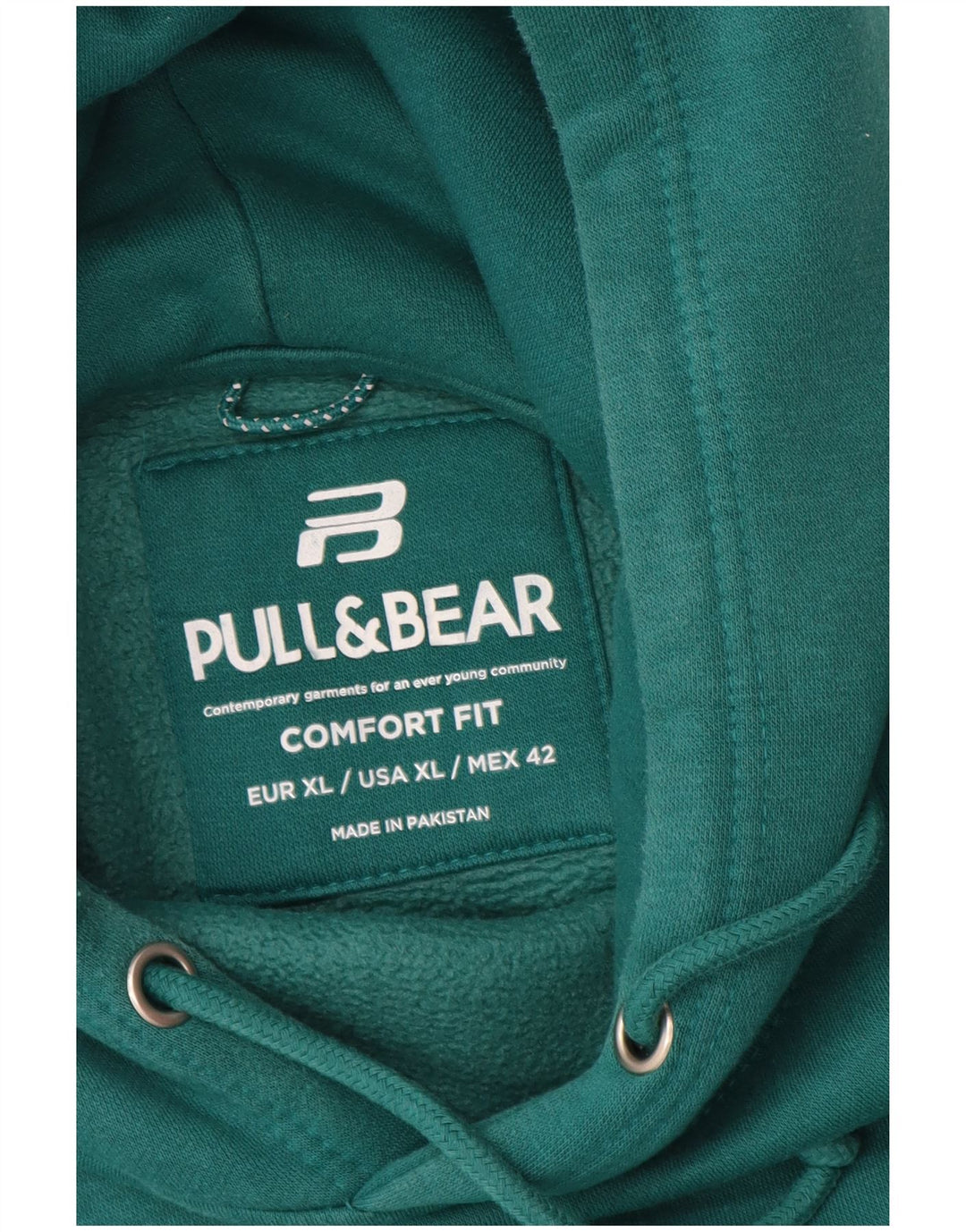 Мужской джемпер с капюшоном Pull & Bear, XL, зеленый
