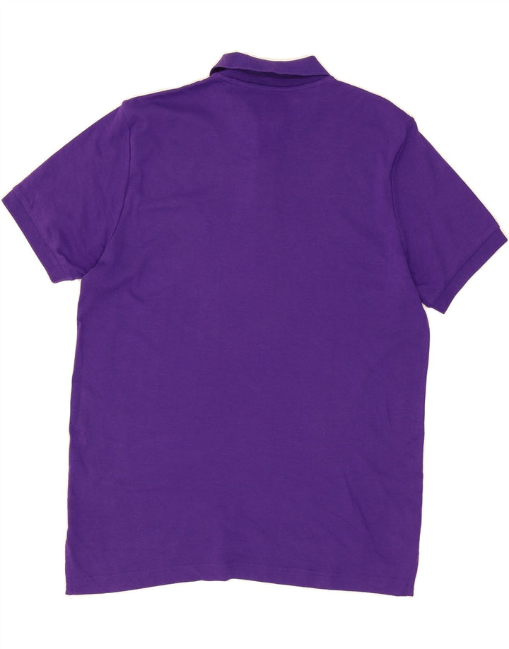 CHAPS Mens Polo Shirt Medium Purple Cotton Vintage Chaps and Second-Hand Chaps from Messina Hembry 