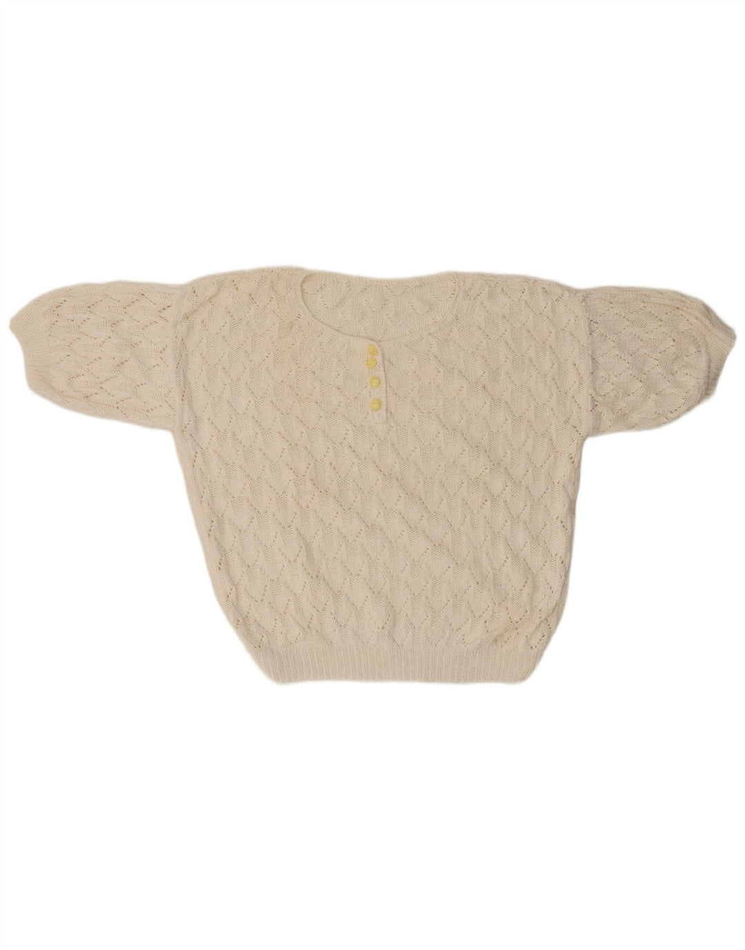 ВИНТАЖНЫЙ женский свободный джемпер с круглым вырезом, Великобритания, 18 XL, белый