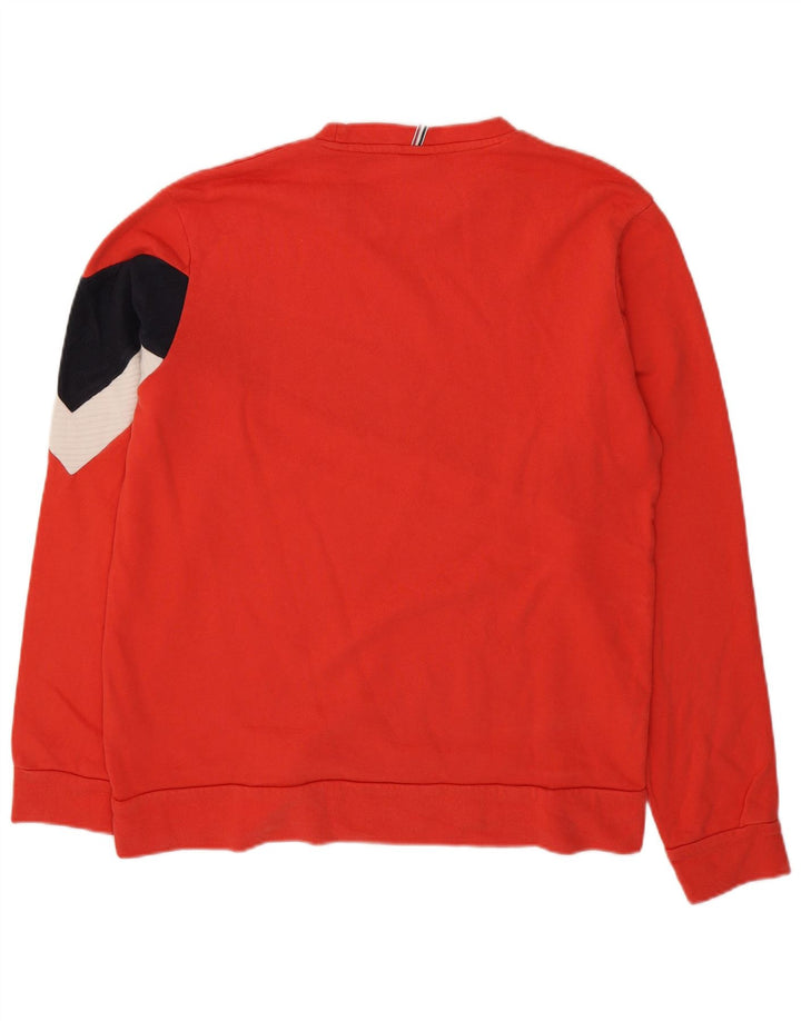 Мужской свитшот Jack & Jones, джемпер XL, красный, хлопок с цветными блоками
