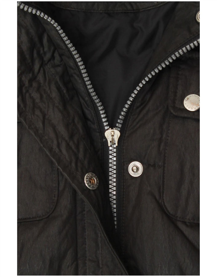 Женское стеганое пальто Barbour UK 12, средний черный хлопок