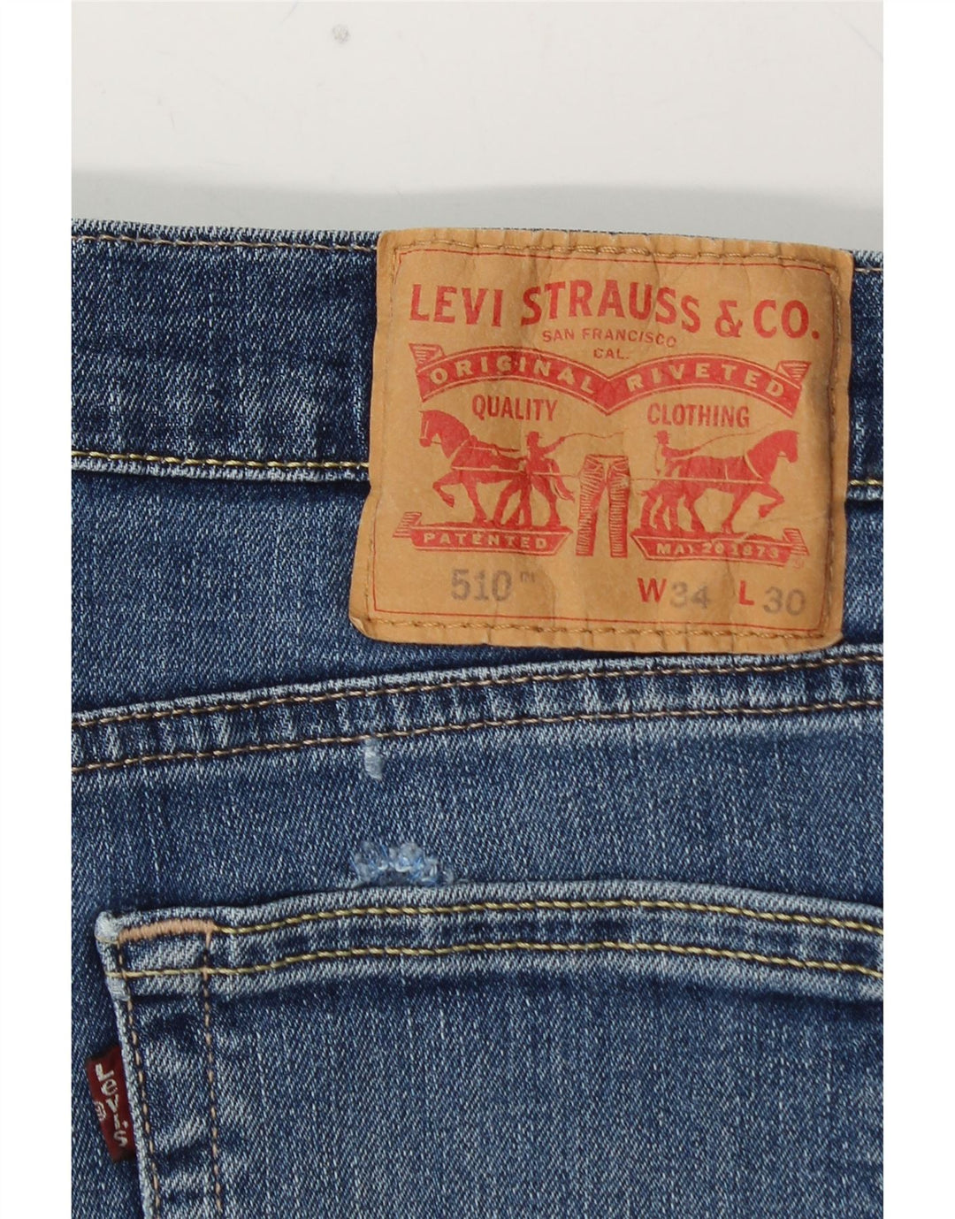 Мужские джинсы скинни LEVI'S 510 W34 L30 Синие, хлопок