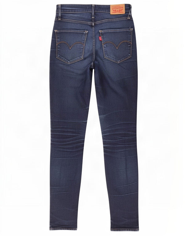 Женские джинсы скинни Levi's 721 с высокой посадкой W26 L28 Темно-синие хлопковые