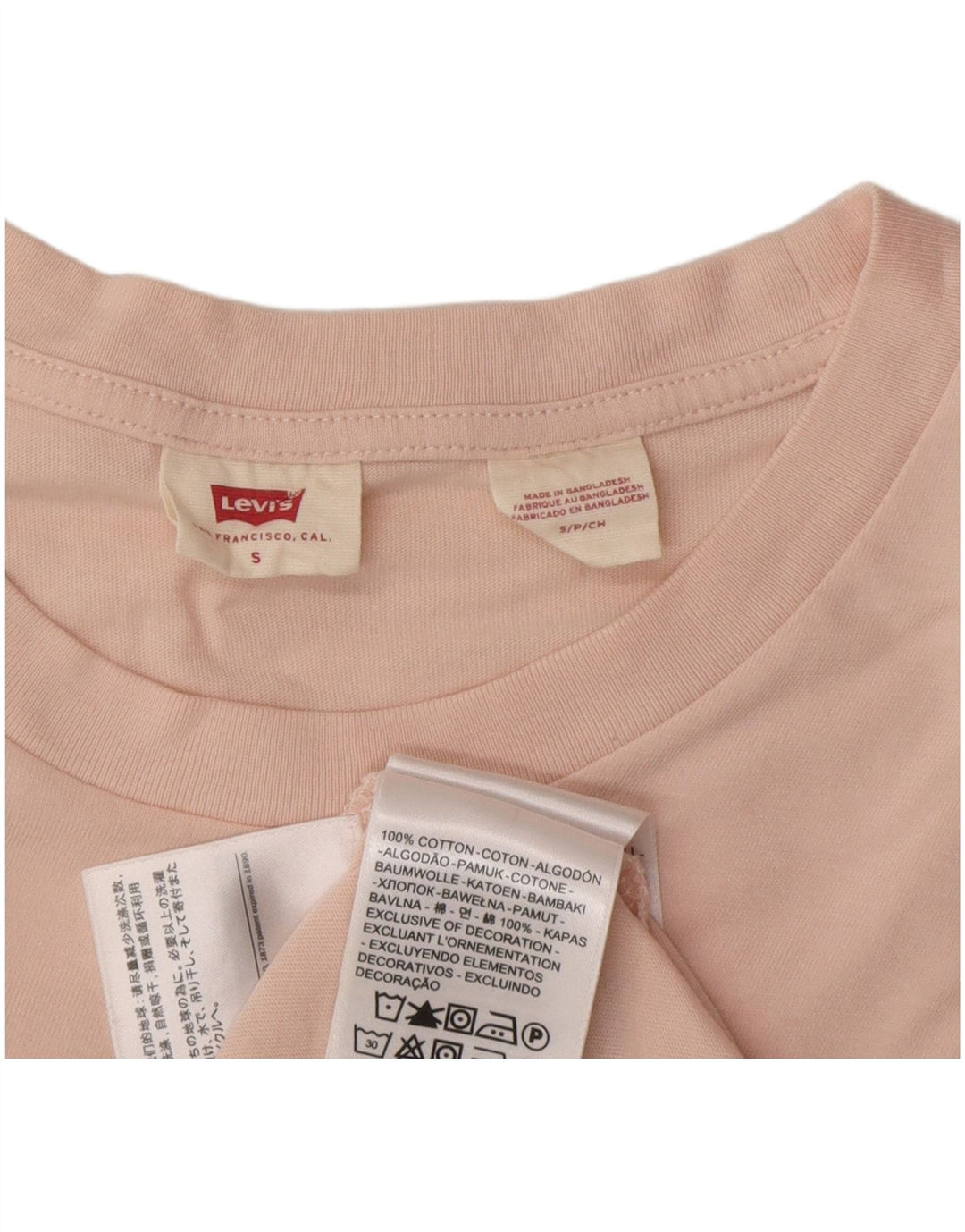Женская футболка Levi's Top UK 10 Small Pink Cotton