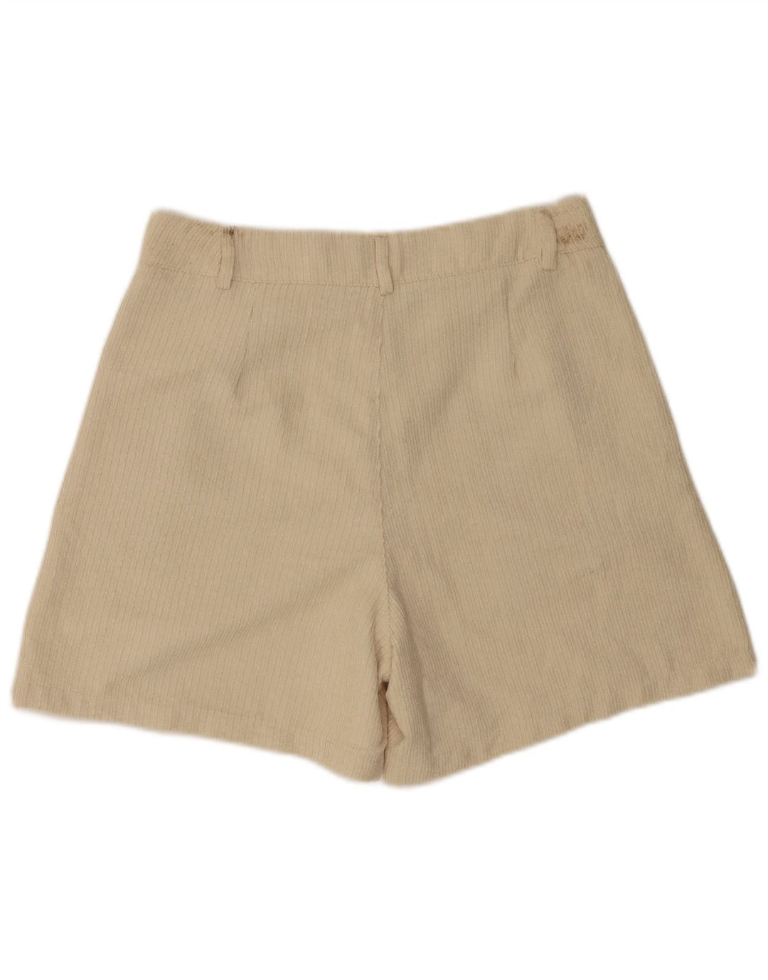 Женские вельветовые шорты Benetton UK 12 Medium W28 Бежевые, полиэстер