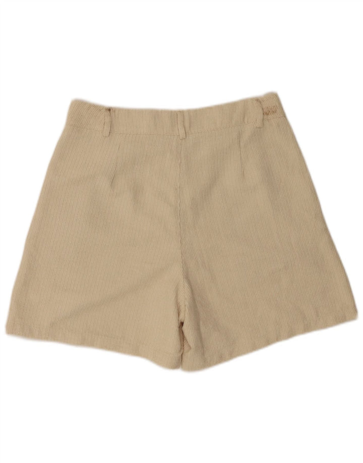 Женские вельветовые шорты Benetton UK 12 Medium W28 Бежевые, полиэстер