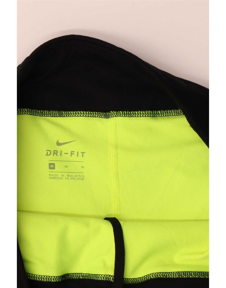 Женские спортивные шорты Nike Dri Fit UK14, средние черные цветные блоки