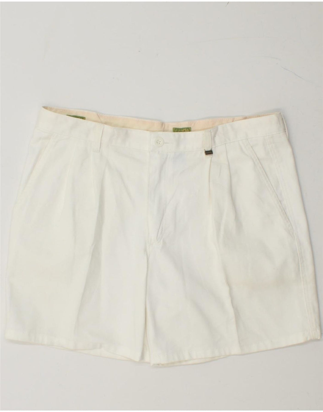CANDA Mens Chino Shorts IT 54 2XL W36 White Cotton