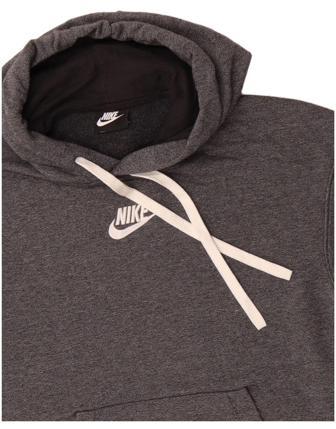 Женский джемпер с капюшоном NIKE UK 12, хлопковый средний серый цвет