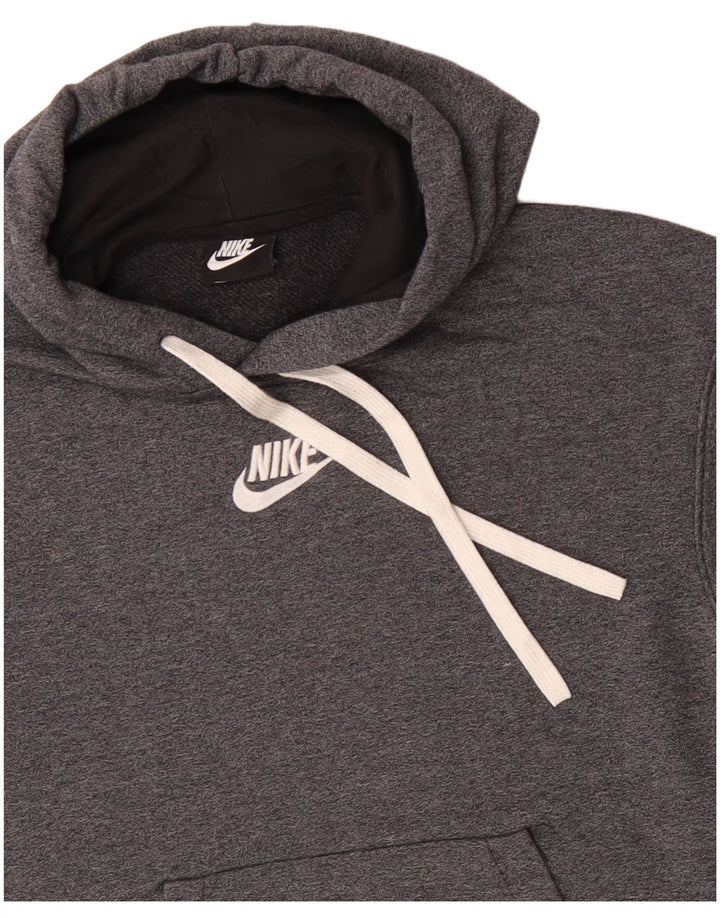 Женский джемпер с капюшоном NIKE UK 12, хлопковый средний серый цвет