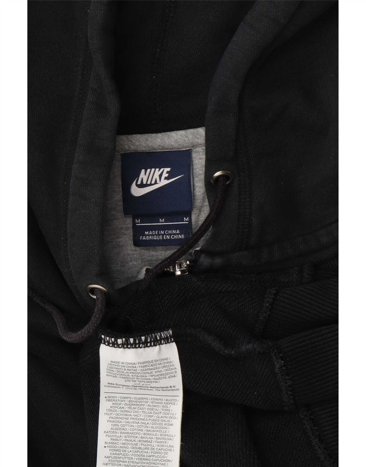 Мужской свитер с капюшоном на молнии Nike среднего размера, черный, хлопок