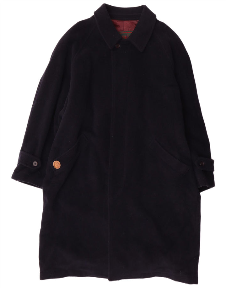 TRUSSARDI JEANS Мужское пальто UK 42 XL Темно-синее шерстяное