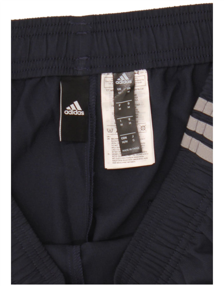 Мужские спортивные шорты Adidas среднего размера, темно-синие, полиэстер, спортивные