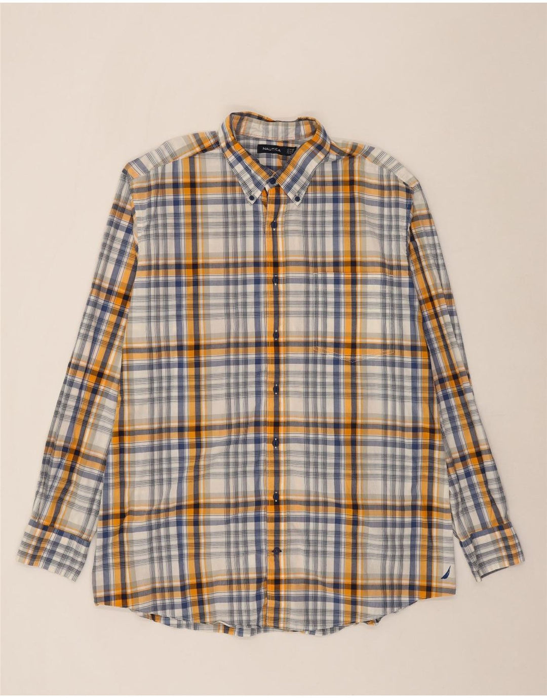 NAUTICA Mens Flannel Shirt 2XL Multicoloured Check Cotton Vintage Nautica and Second-Hand Nautica from Messina Hembry 