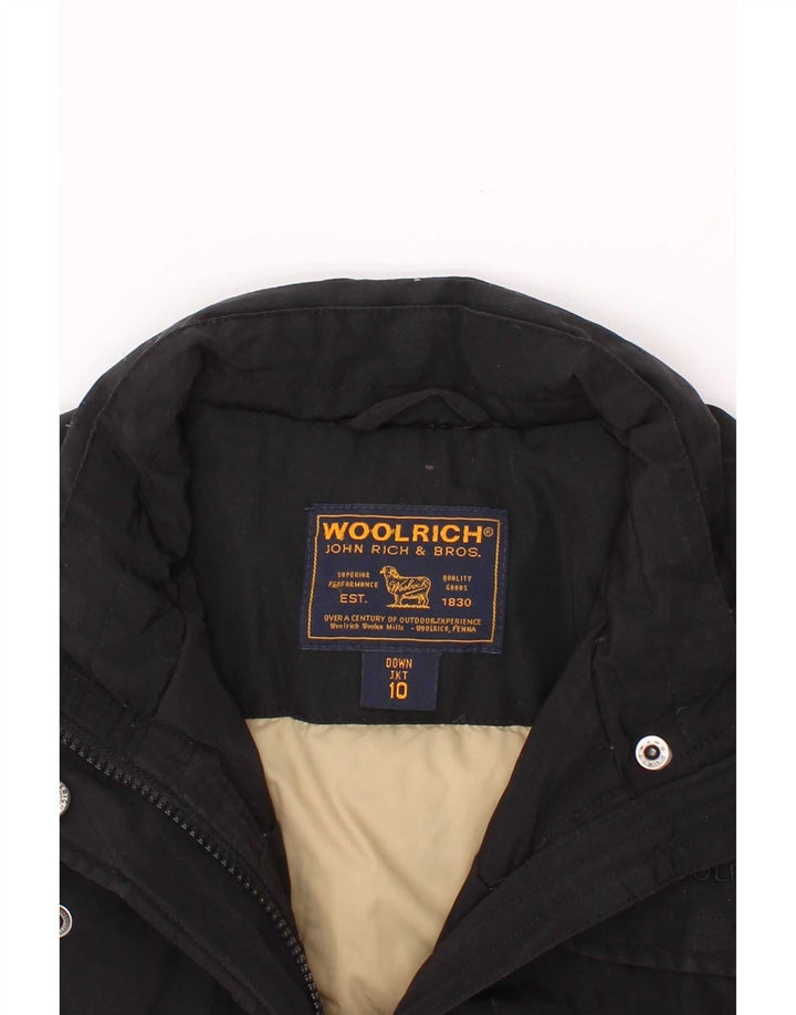 Стеганая куртка Woolrich для мальчиков 9-10 лет, черный хлопок