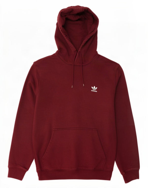 Мужской джемпер с капюшоном Adidas среднего цвета, бордовый, хлопок